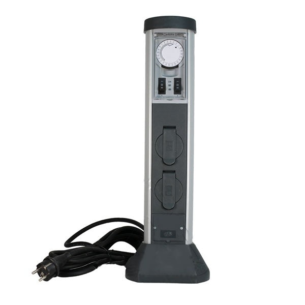 Tuinpaal - 2x contactdoos + Timer Tuinpaal - 2x contactdoos + Timer